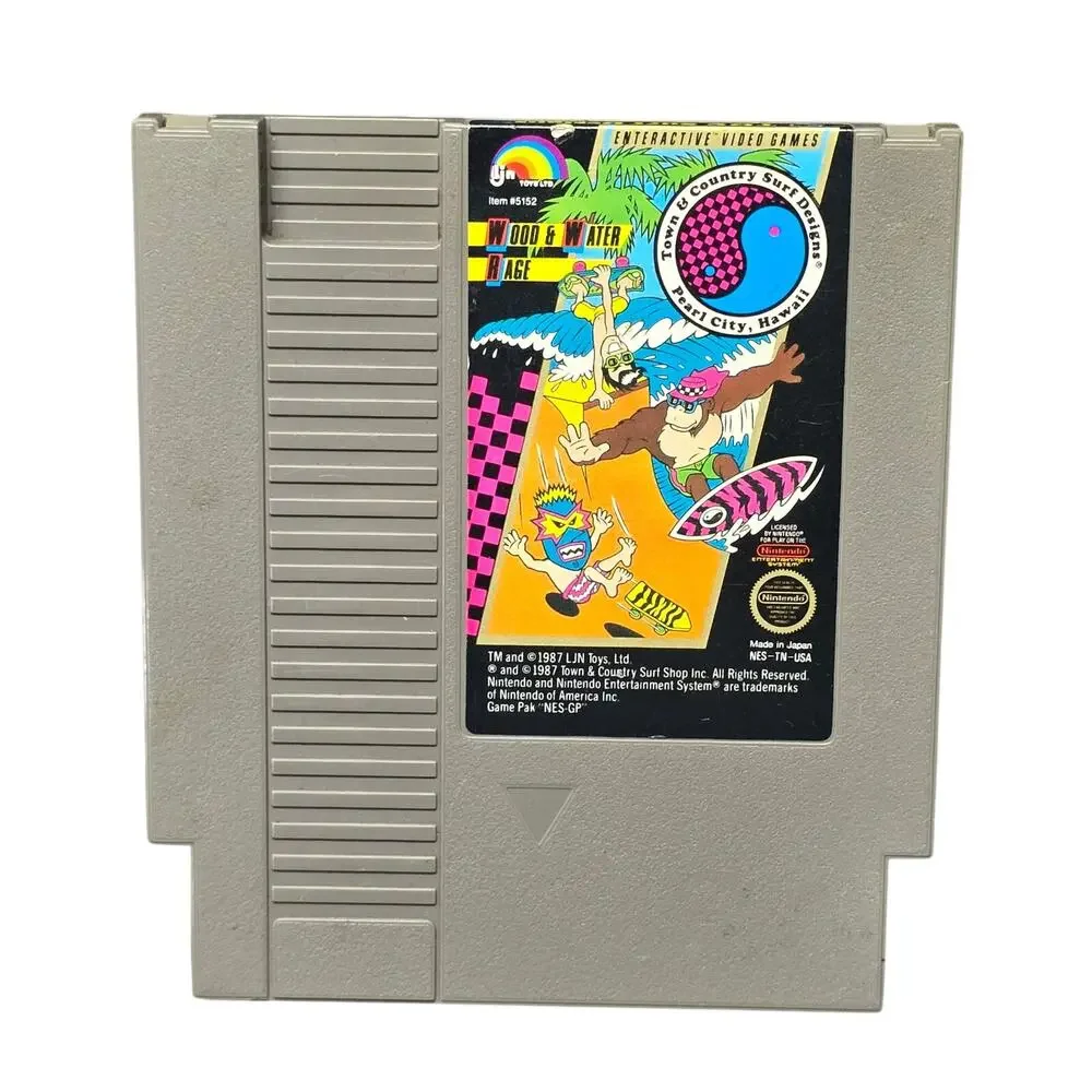 T&C Surf Designs: Wood & Water Rage Nintendo NES Video Game Cartridge Japan